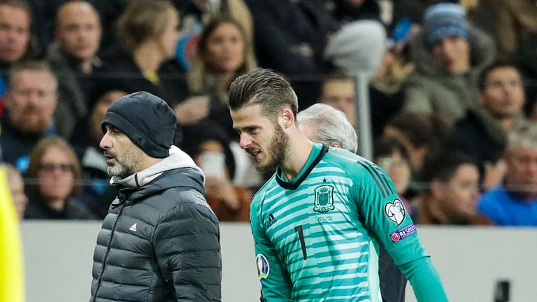 David de Gea suffered a groin injury in Spain's 1-1 draw with Sweden
