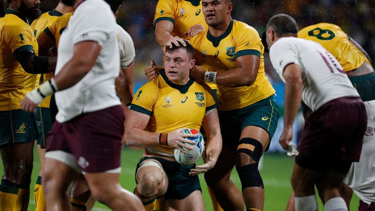 Back-row forward Jack Dempsey scored Australia's third try after a maul try