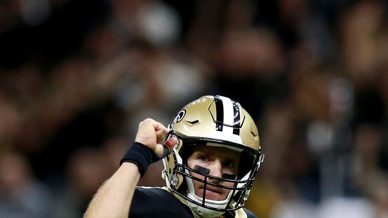 Drew Brees was sacked six times by the Falcons at the weekend