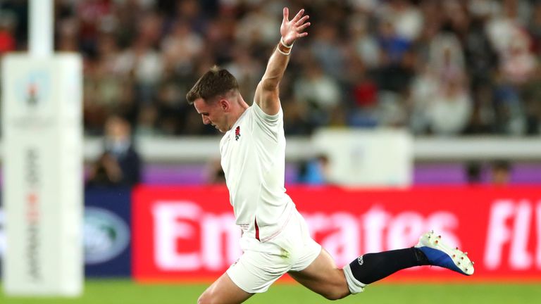 George Ford kicked off the tee with skipper Owen Farrell injured, and landed vital efforts