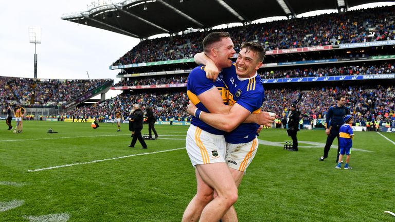 Padraic and Brendan Maher celebrate August's All-Ireland final win over Kilkenny
