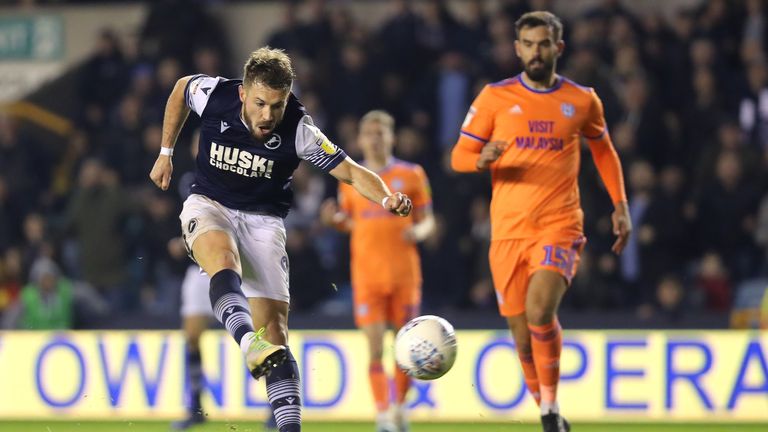 Tom Bradshaw scored twice for Millwall