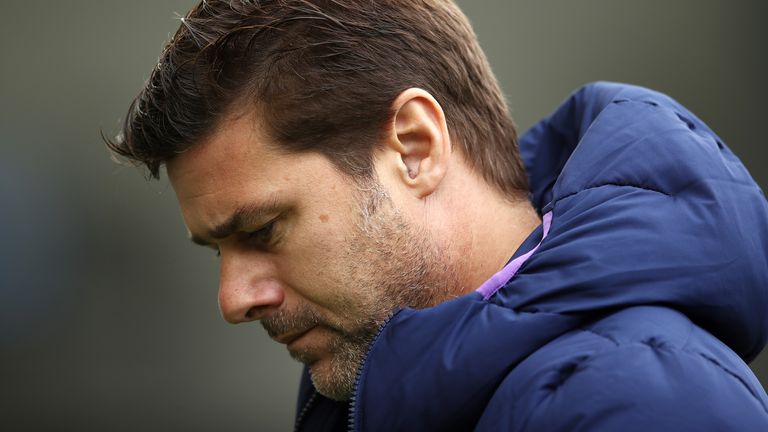Tottenham manager Mauricio Pochettino endured a miserable afternoon at Brighton