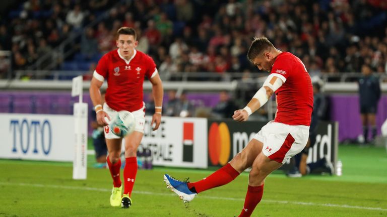 Wales out-half Dan Biggar and Pollard were the only point scorers in the Test until the 57th minute