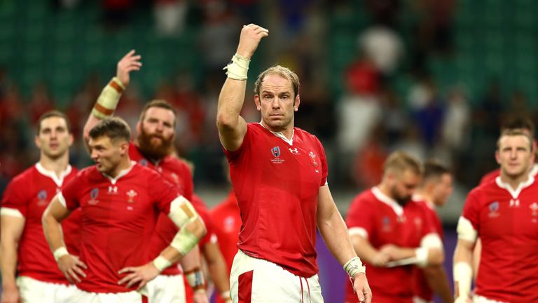 Gales celebra su victoria en cuartos de final de la Copa Mundial de Rugby sobre Francia