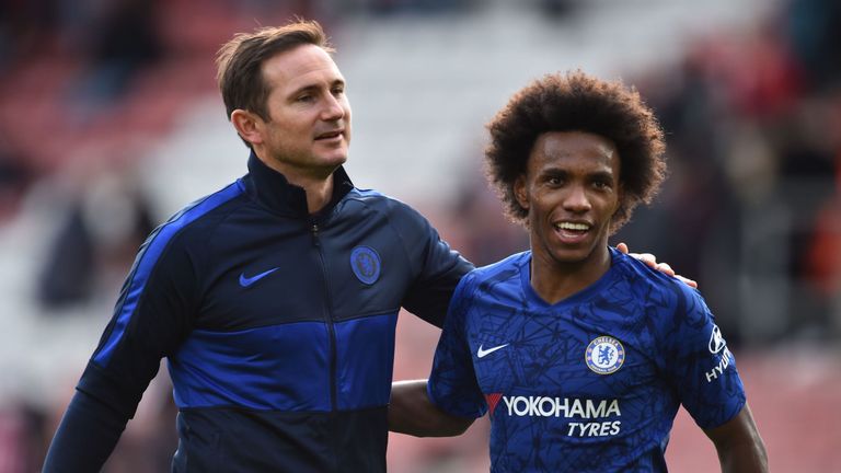 Willian ha hecho 21 apariciones con Frank Lampard esta temporada