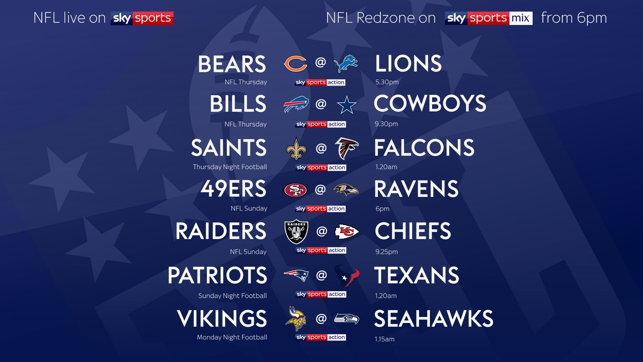 all nfl games sunday