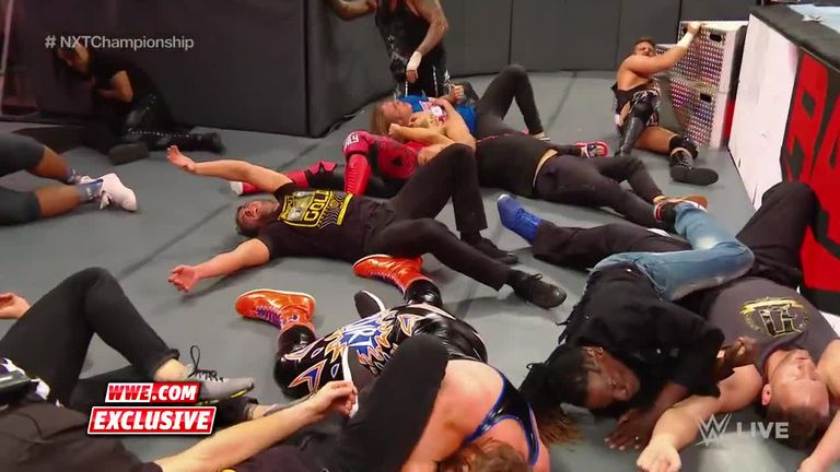 Ricochet defied gravity to fight off attacking NXT wrestlers in this exciting post-Raw moment