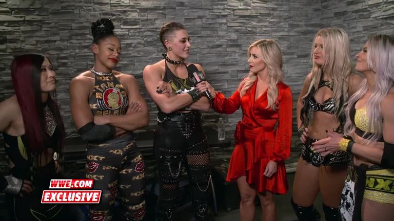 The five women of Team NXT toasted their Survivor Series success and insisted they are the 'main roster' now
