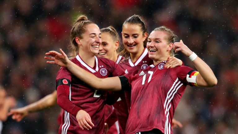 Alexandra Popp scored the opening goal inside nine minutes for Germany