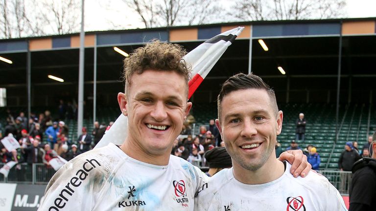 Can Ulster half-backs Cooney (right) and Billy Burns dictate play at the Kingspan?