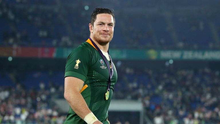 Francois Louw jugó en la victoria de Sudáfrica en la Copa del Mundo sobre Inglaterra este mes