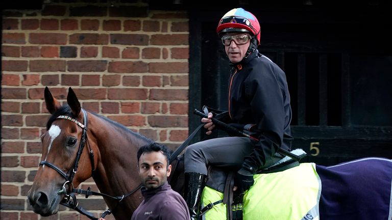 Frankie Dettori en Newmarket Gallops