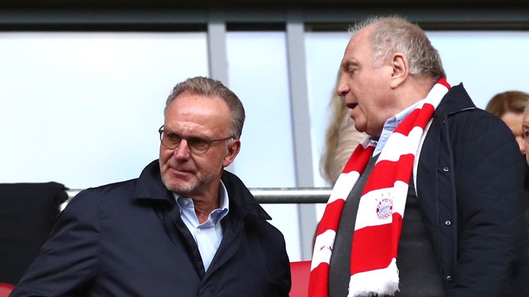 Karl-Heinz Rummenigge (left) and Uli Hoeness (right) were instrumental in the decision to remove Kovac