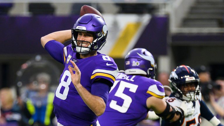 Cousins passed for three touchdowns in the Minnesota Vikings' comeback win over the Denver Broncos