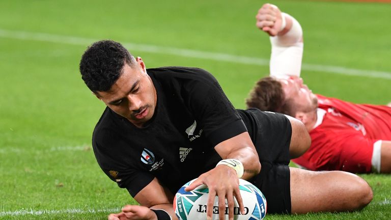 Richie Mo'unga scored the Test's final try with three minutes left