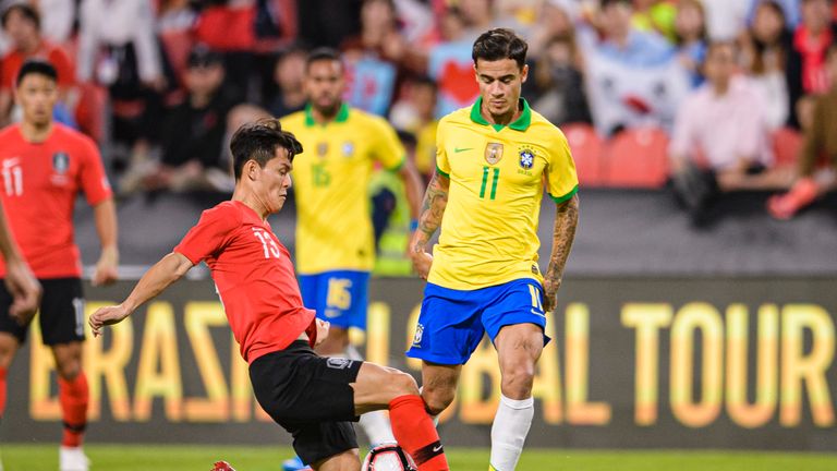 Philippe Coutinho anotó para Brasil en su victoria 