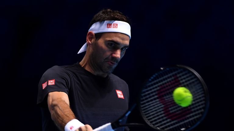 Roger Federer is in action against Dominic Thiem later on Sunday