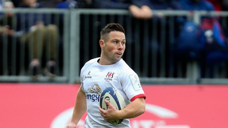 John Cooney score Ulster's first try against Bath
