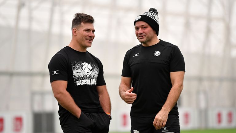 Schalk Brits (left) and Rory Best will retire from rugby after Saturday's game