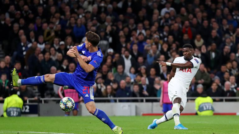 Serge Aurier's superb strike put Tottenham ahead for the first time