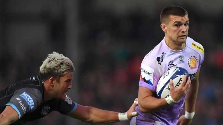 Henry Slade went over for an early second half try