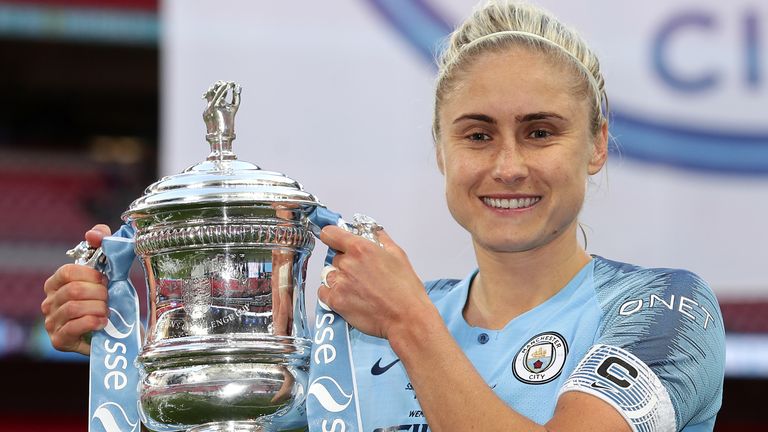 Steph Houghton capitanes Inglaterra Mujeres y Hombre Ciudad Mujeres