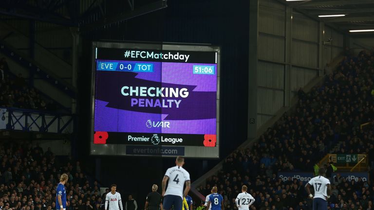VAR was the centre of attention at Goodison Park