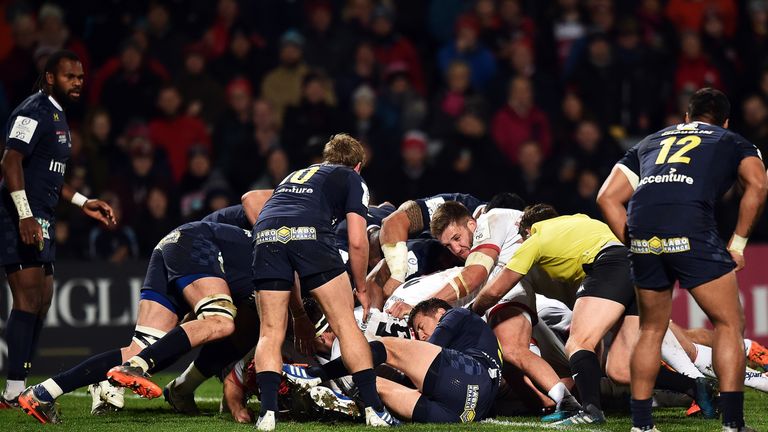 Ulster notched the first try of the game via a close-range maul drive 