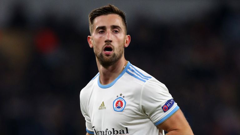 Andraz Sporar has scored 20 times in 26 games this season for Slovakian side Slovan Bratislava