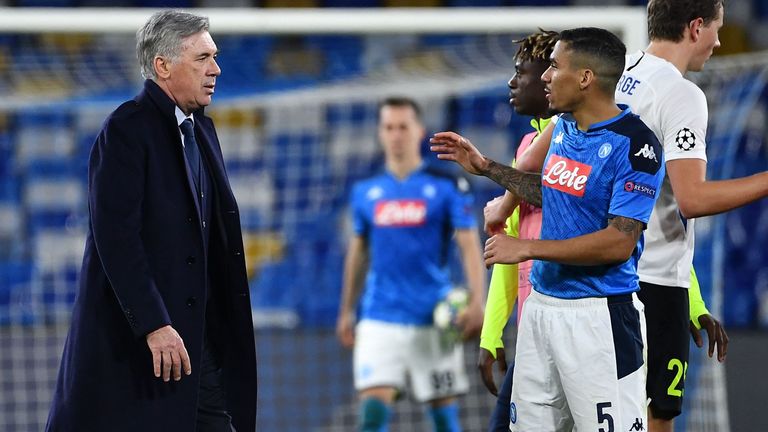 Carlo Ancelotti was sacked just after Napoli's 4-0 victory at Genk