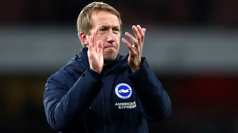Brighton head coach Graham Potter has taken a voluntary pay cut for the next three months