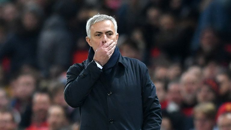 Jose Mourinho suffered his first defeat as Tottenham boss at Old Trafford