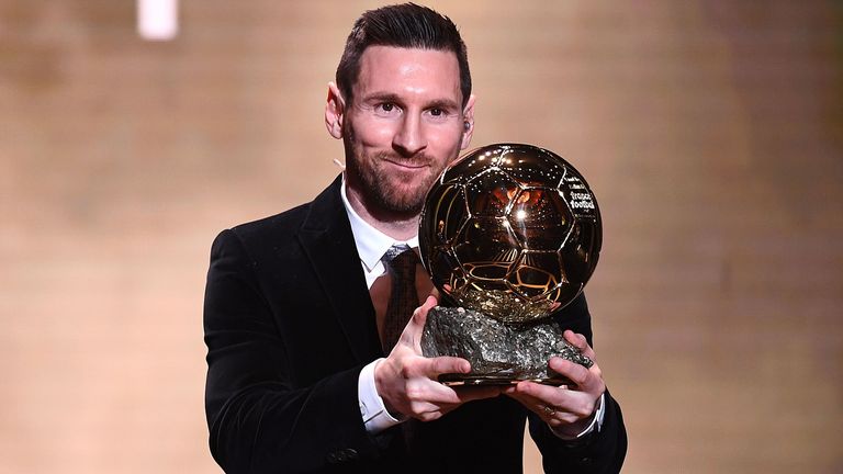 Lionel Messi picked up the award for a sixth time