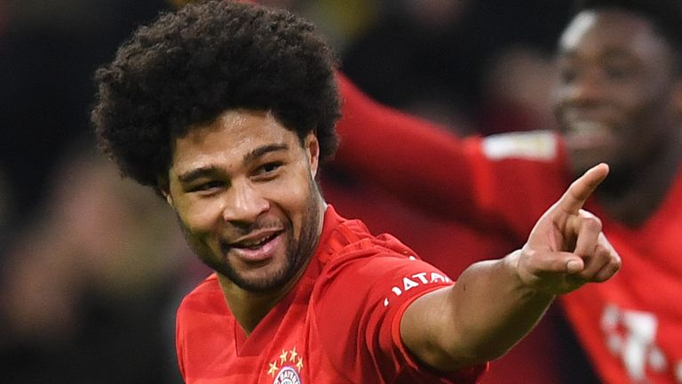 Serge Gnabry scored Bayern's second late on