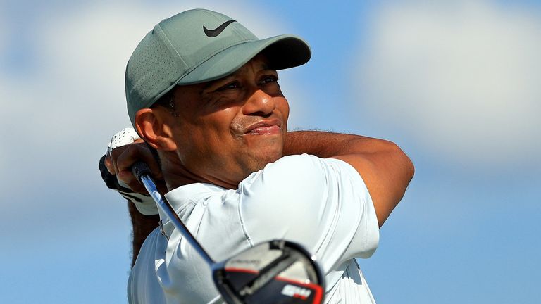Woods carded three birdies and an eagle on the back nine