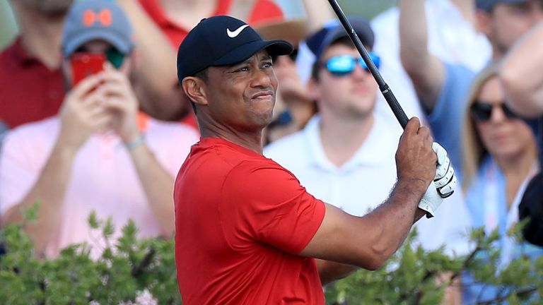 Tiger Woods led until running into trouble on the back nine