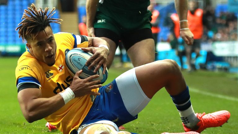 Anthony Watson was one of five try scorers as Bath ran riot in Reading against London Irish