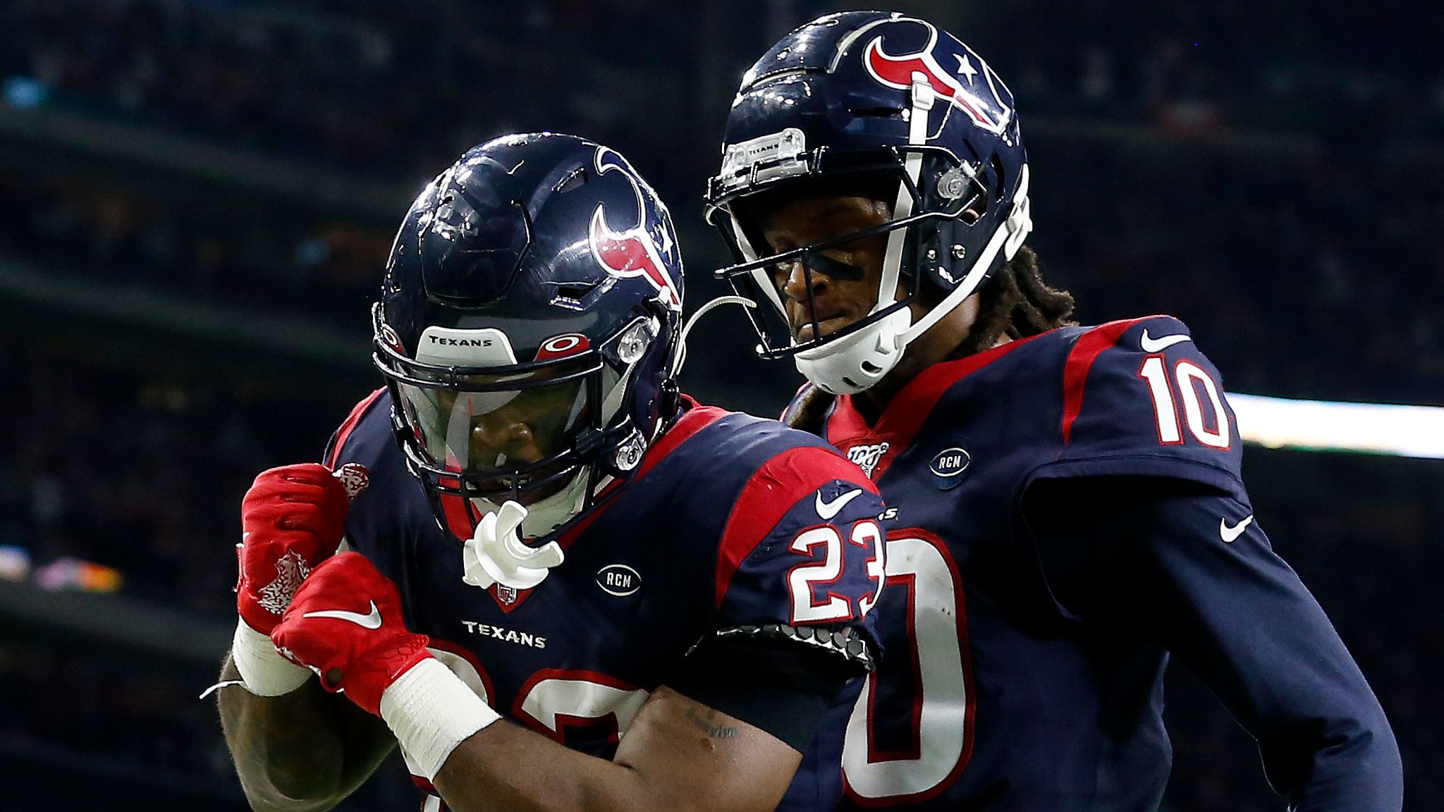 DeAndre Hopkins of the Houston Texans lines up in the fourth quarter