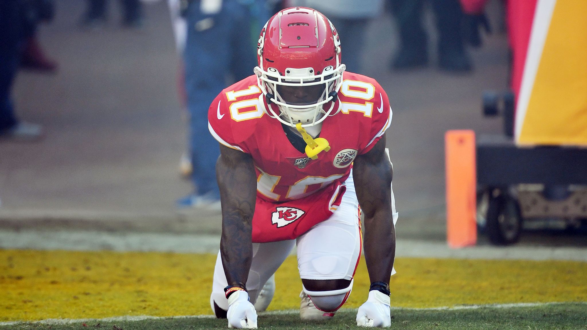 Download Tyreek Hill in Action - Kansas City Chiefs Wallpaper