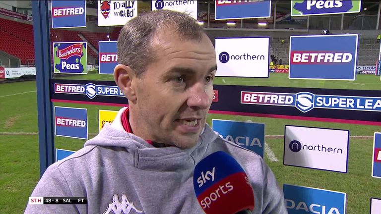 Salford coach Ian Watson feels that St Helens taught his side a lesson in their heavy defeat but can still find positives
