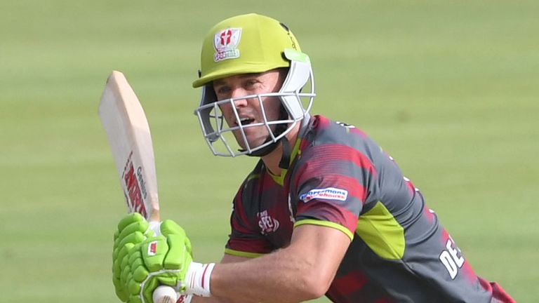 AB de Villiers played for the Tshwane Spartans during the Mzansi T20 Super League in 2019