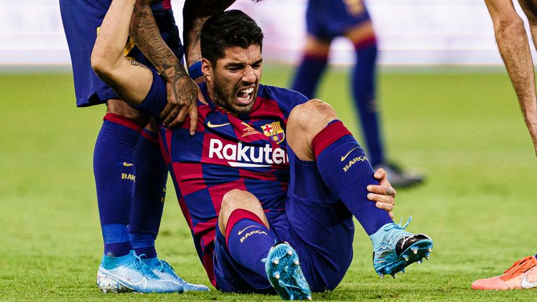 Luis Suarez underwent surgery on his right knee earlier this year