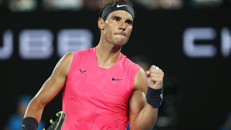 Nadal won in four sets to reach the quarter-finals in Melbourne for the 12th time in his career and 41st in Grand Slams