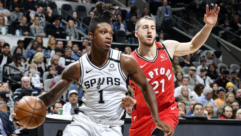 Highlights of the Toronto Raptors' visit to the San Antonio Spurs