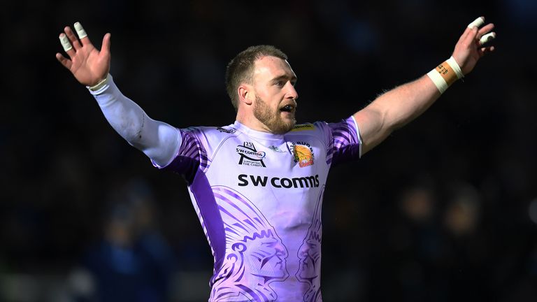 Stuart Hogg missed a long-range penalty for Exeter