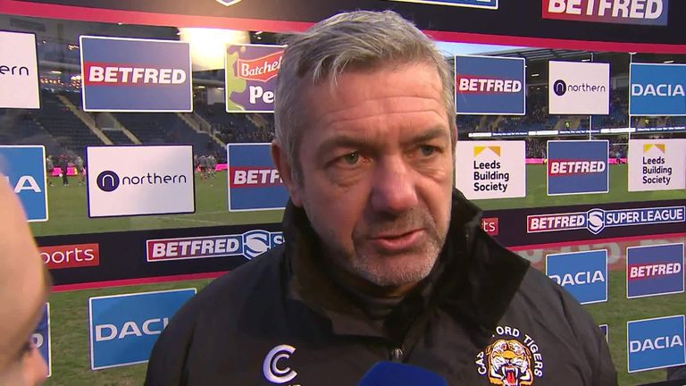 Castleford Tigers coach Daryl Powell  discusses his teams current injury issues but is still happy with his teams victory over the Toronto wolf-pack. 