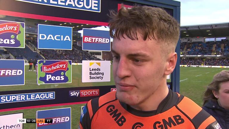 Jake Trueman earns himself man of the match in the Castleford Tigers comfortable win over the visiting Toronto wolf-pack. 