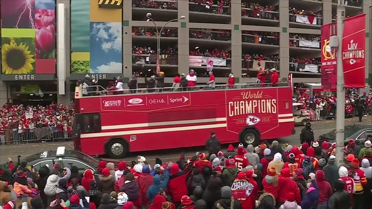 Kansas City Chiefs Enjoy Super Bowl Parade With Fans Nfl News Sky Sports
