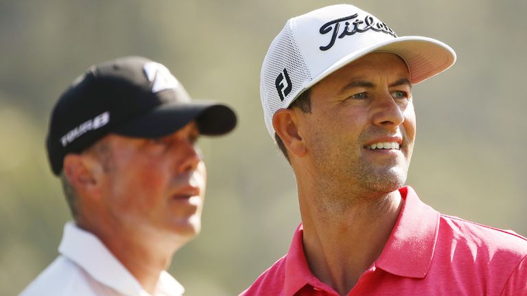 Scott jugó junto a Kuchar (izquierda) y McIlroy durante el último día. 